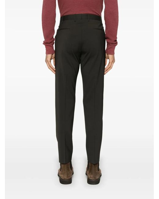 PT Torino Black Tapered Trousers for men