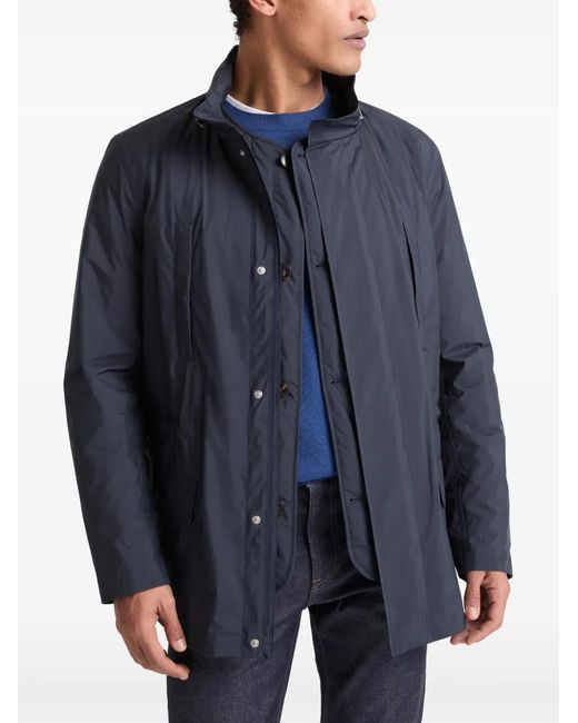 Yves Salomon Blue High-Neck Jacket for men