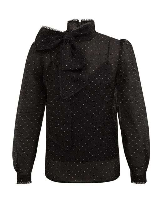 Zimmermann ポルカドット ブラウス Black