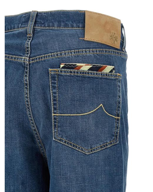 Jacob Cohen Edo Jeans Met Stonewashed-Effect in het Blue voor heren