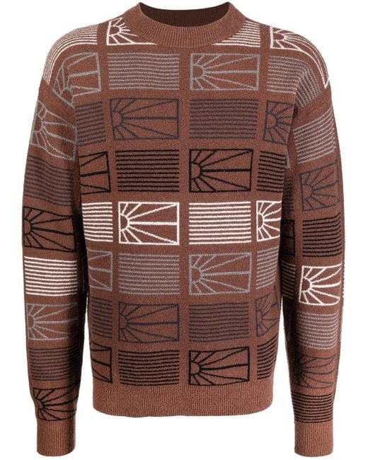 メンズ Rassvet (PACCBET) リブトリム セーター Brown