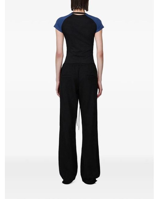 SRVC Studio Black Origami Drawstring Track Pants