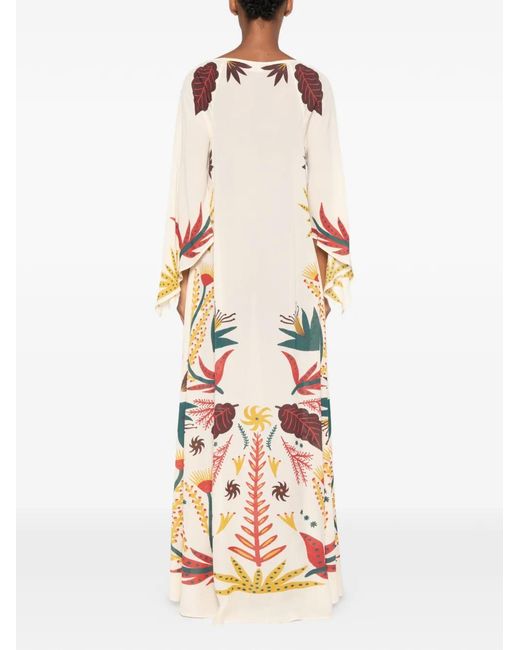 Etro White Printed Long-Sleeved Maxi Dress