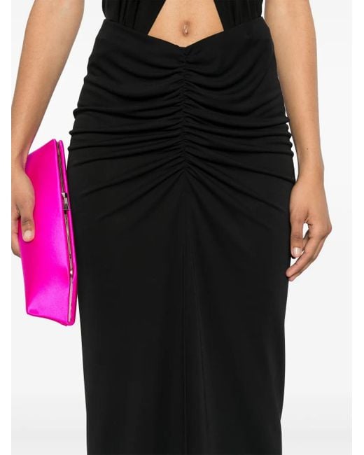 ANDAMANE Black Paige Midirock Mit Raffungen