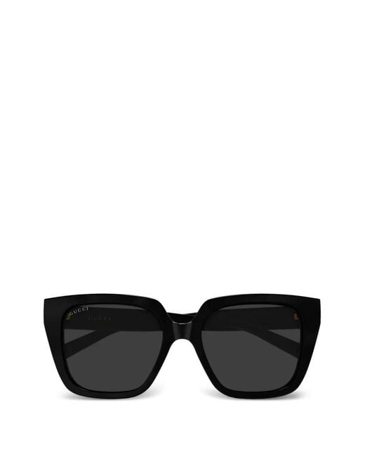Gucci Black Lunettes De Soleil À Monture Géométrique
