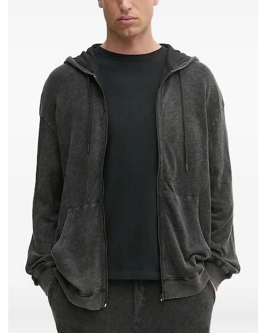 American Vintage Black Zip-Up Hoodie for men