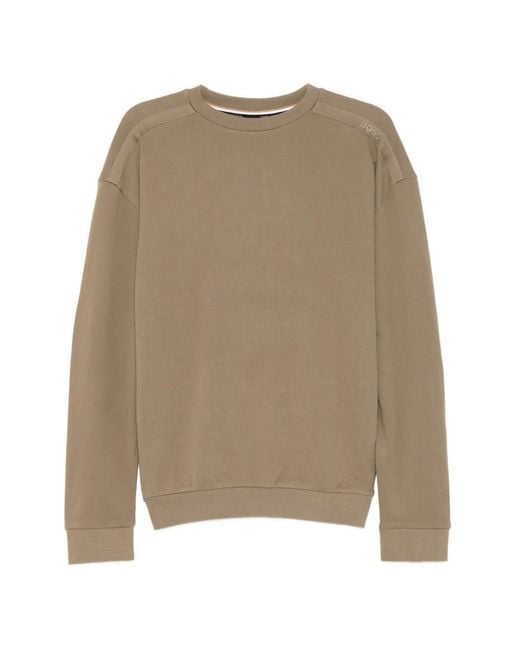 Boss Natural Logo-Embroidered Sweatshirt for men