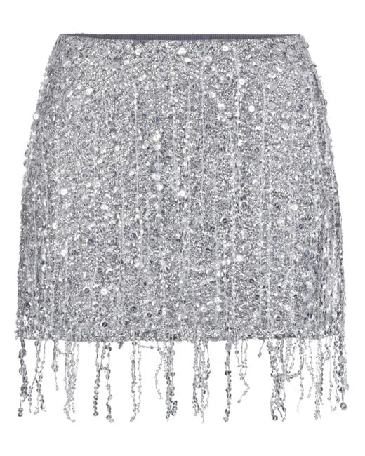 Elisabetta Franchi スパンコール ミニスカート Gray