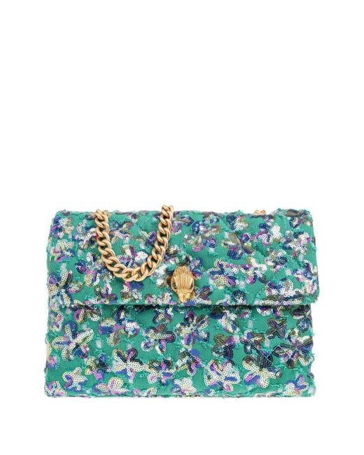 Kurt Geiger Blue Große Kensington Soft Umhängetasche mit Pailletten