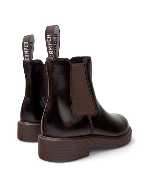 Camper Brown Recycled Leather Slip-On Ankle Boots