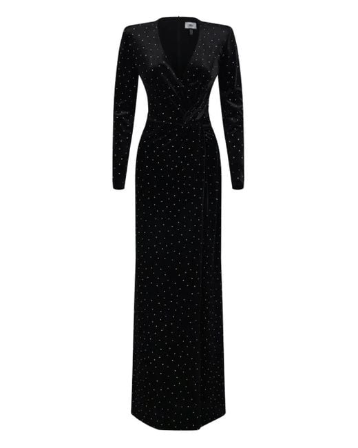 Nissa Stud-embellished Maxi Dress Black