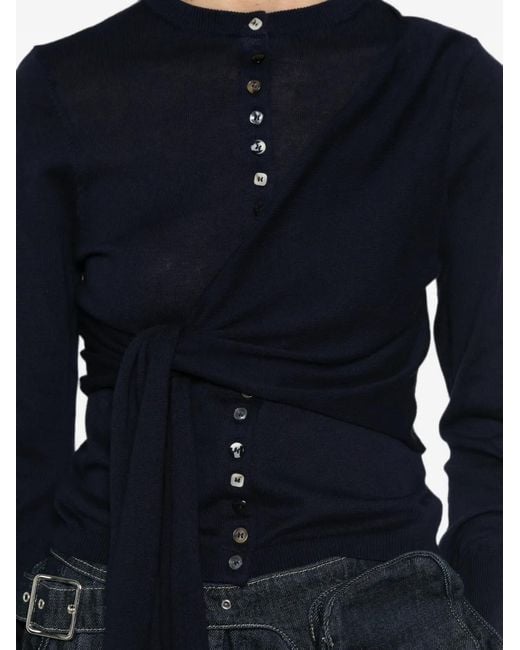 Damson Madder Blue Venna Wrap Cardigan