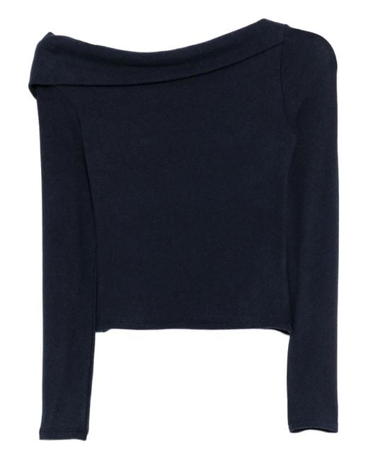 Reformation Blue Ello Top