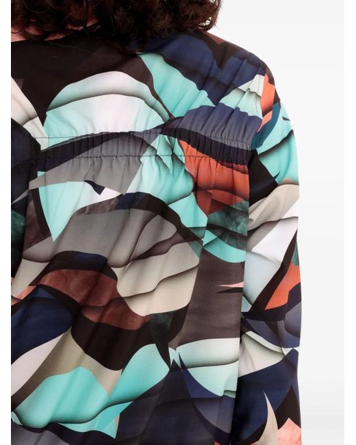 Lygia & Nanny Blue Abstract-Print Bomber Jacket
