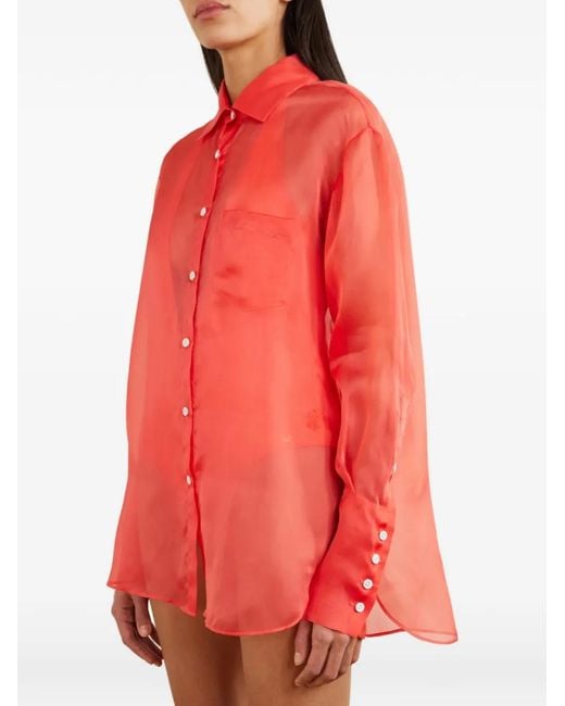 Kiki de Montparnasse Button-Up Shirt in het Red