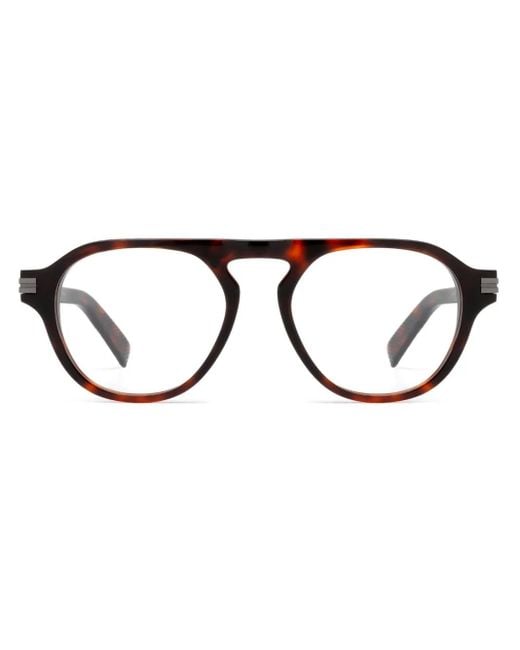 Gafas con efecto de carey Zegna de hombre de color Black