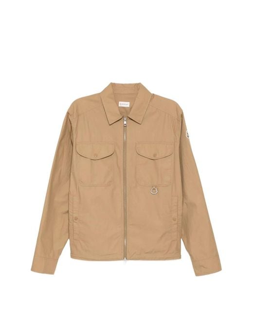 Moncler Natural Poplin Long Sleeve Jacket for men
