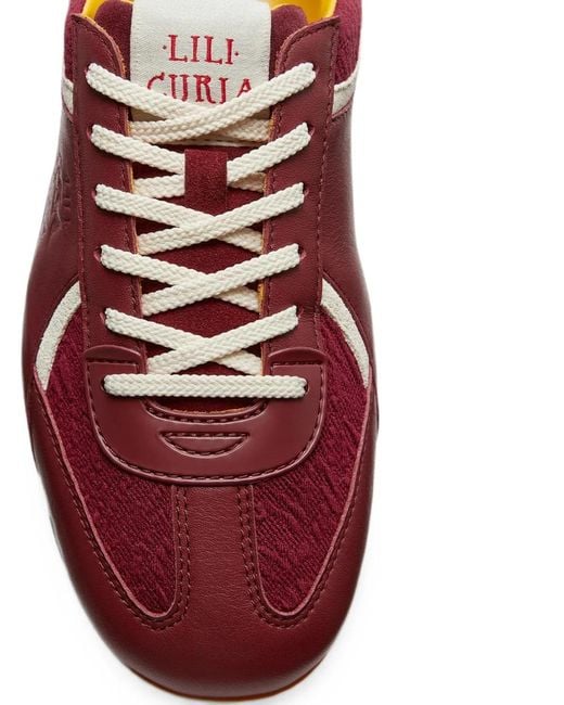 LILI CURIA Purple Zola Panelled Sneakers