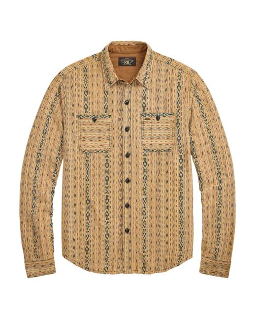 RRL Natural Patterned Cotton Shirt for men
