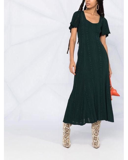 Sandro Green Marly Knitted Dress