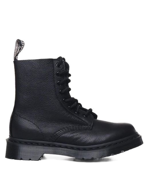 Dr. Martens Black Lace-Up Logo-Tab Boots