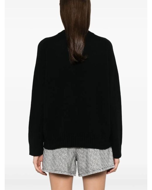 Emporio Armani Black Wool V-Necked Sweater