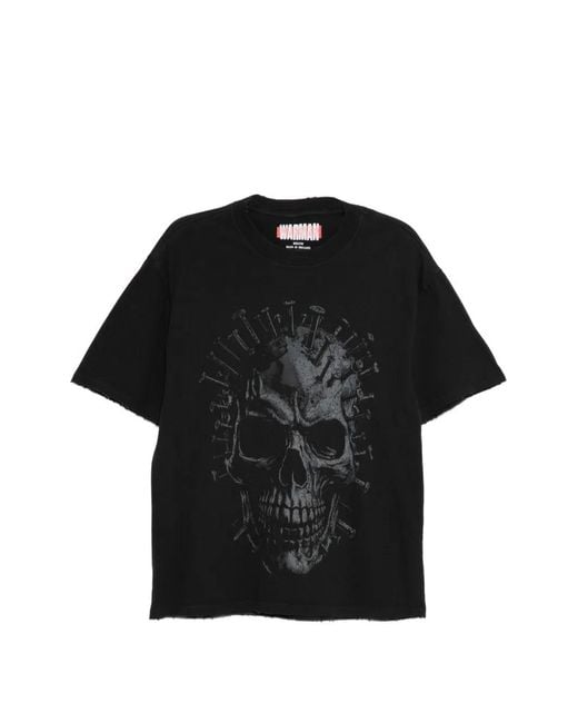 WARMAN Black Crew Neck T-Shirt for men