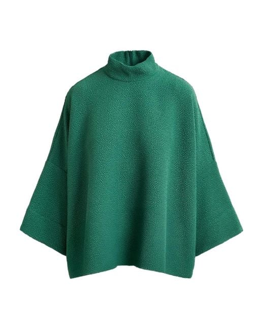 Blusa A Collo Alto di Essentiel Antwerp in Green