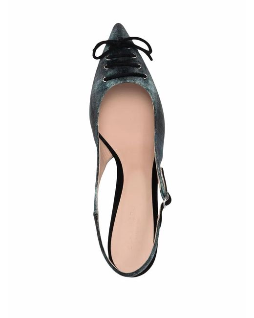 Scarosso Blue Livv Velvet Tartan 55Mm Pumps
