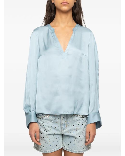 Zadig & Voltaire Blue Torny Blouse