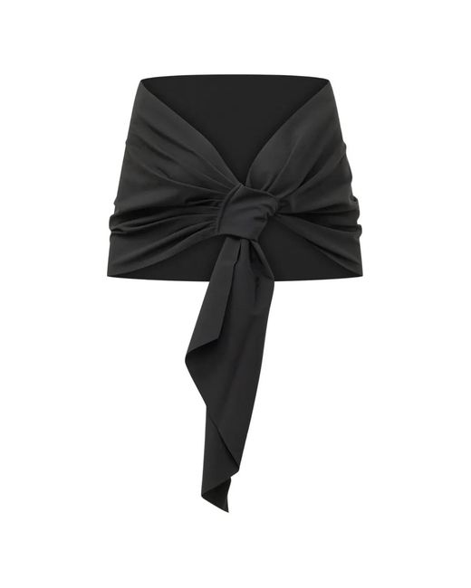 La Petite Robe Di Chiara Boni Black Eva Draped Stole