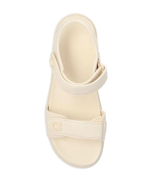 COACH White Flat Sandals