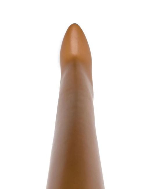 Saint Laurent Brown Tube Knee-Length Boots