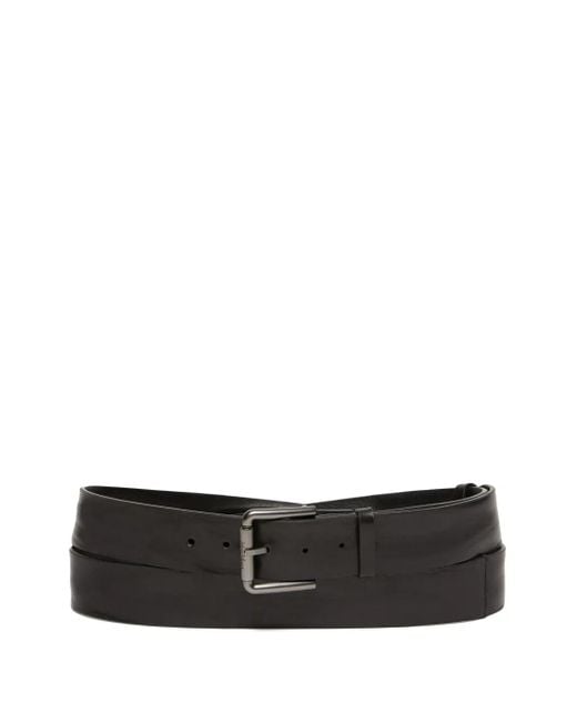 Ceinture En Cuir À Boucle Carrée Max Mara en coloris White