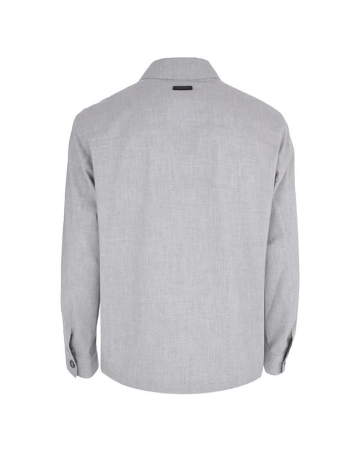 Peserico Gray Slub-Texture Button-Pocket Jacket for men
