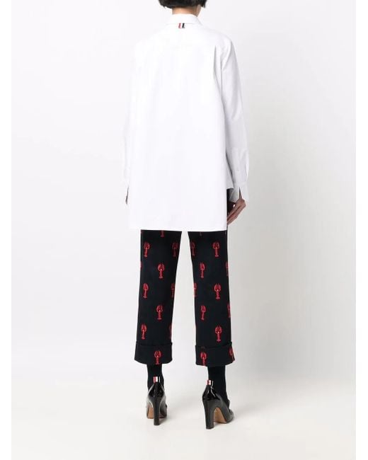 Thom Browne White Rwb Bow-Tie Blouson Shirt
