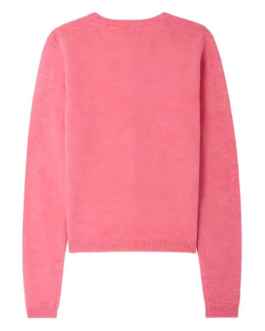 Bonpoint Pink Button-Front Cashmere Cardigan