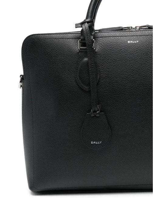 Bally Black Capitol Leather Top-Handle Briefcase for men