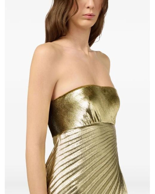 Roberto Cavalli Natural Metallic-Effect Mini Dress