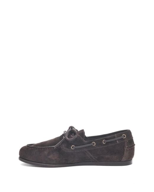 Sebago White Owen Lace-Up Boat Loafers