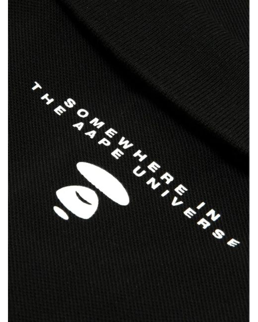 Aape By A Bathing Ape Black Cotton Polo Shirt for men