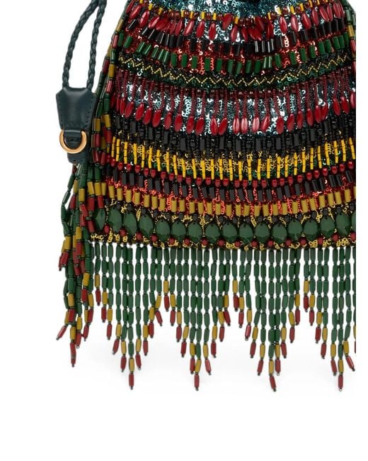 Etro Black Small Kalispera Bag With Sequins And Beads
