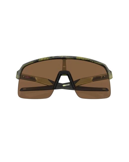 Oakley Brown Sutro Lie Chrysalis Shield-Frame Sunglasses for men