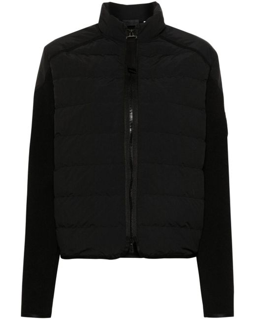 Moncler Black Padded-panels Knitted Cardigan