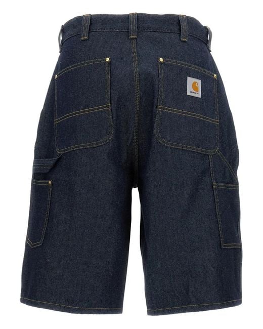 Carhartt Blue Og Aden Double Knee Shorts for men