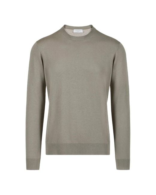 Paolo Pecora Gray Crew-Neck Sweater for men