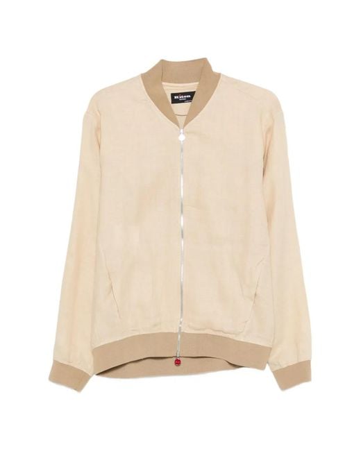 Kiton Natural Zipped Bomber Jacket for men