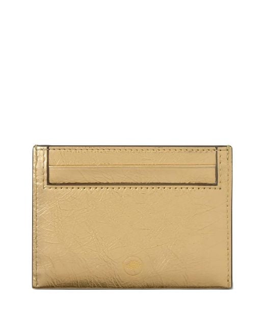Mulberry Natural Metallic-Effect Card Holder