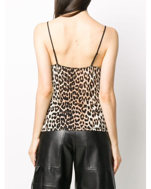 leopard print spaghetti strap top