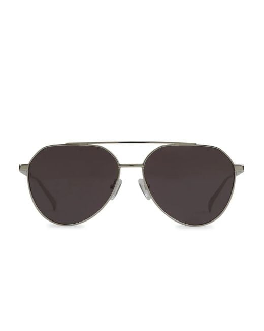 メンズ Alexander McQueen パイロット サングラス Brown